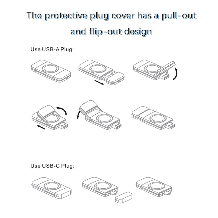 U8 USB / Type-C Magnetic Wireless Charger Fast Charger for Apple Watch Series, U8