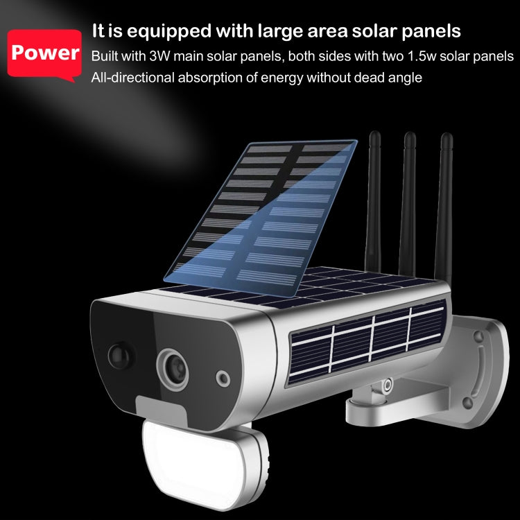 T8 1080P Full HD Solar Battery Ultra Low Power Sound Light Alarm Network Camera, Support Motion Detection, Night Vision, Two Way Audio, TF Card, T8