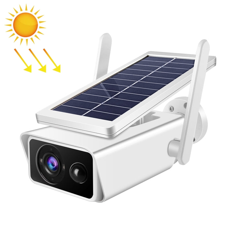 T13-2 1080P HD Solar Powered 2.4GHz WiFi Security Camera without Battery, Support Motion Detection, Night Vision, Two Way Audio, TF Card, T13-2 without Battery