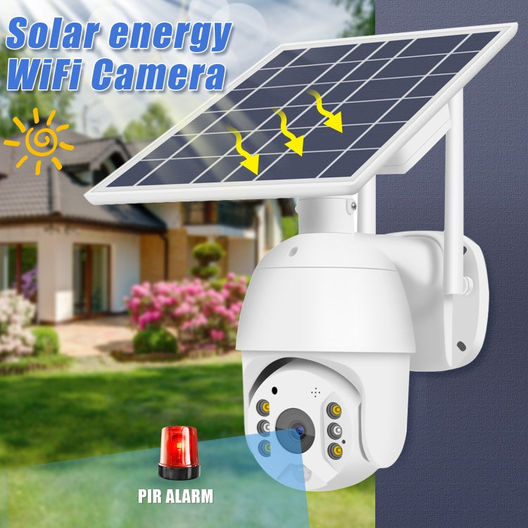 T16 1080P Full HD Solar Powered WiFi Camera, Support PIR Alarm, Night Vision, Two Way Audio, TF Card, WiFi