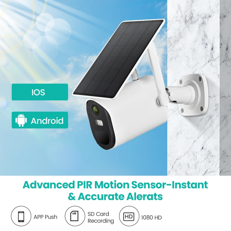 T20 1080P Full HD 4G (EU Version) Solar Powered Camera, Support PIR Human Body Infrared Sensor, Night Vision, Two Way Audio, TF Card, 4G (EU Version)