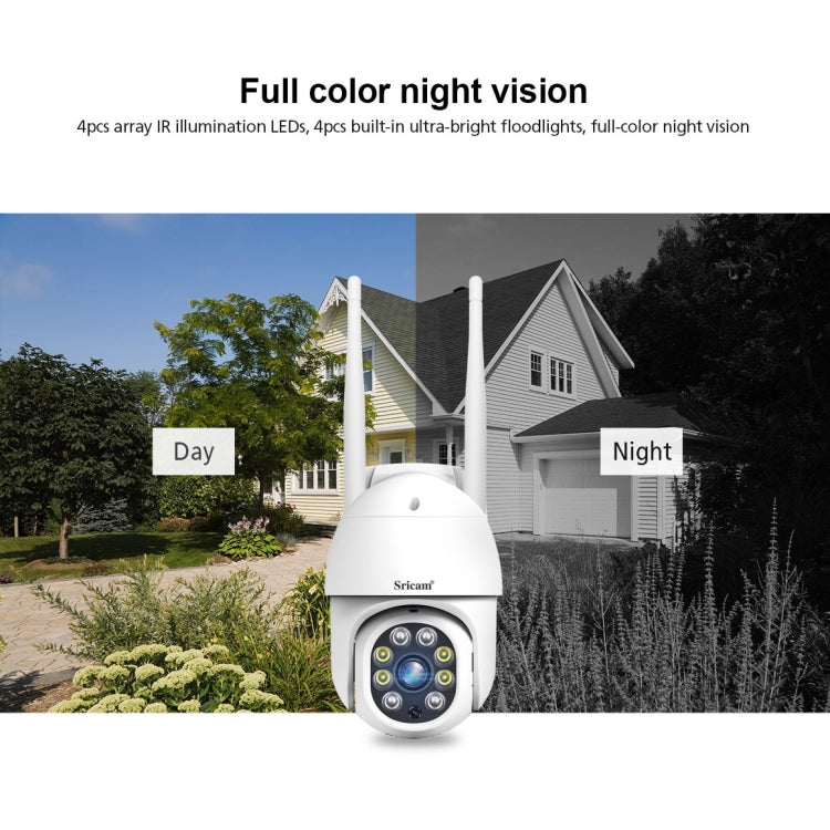 Sricam SP028 1080P HD Outdoor PTZ Camera, Support Two Way Audio / Motion Detection / Humanoid Detection / Color Night Vision / TF Card, US Plug, SP028 AU Plug, SP028 EU Plug, SP028 UK Plug, SP028 US Plug