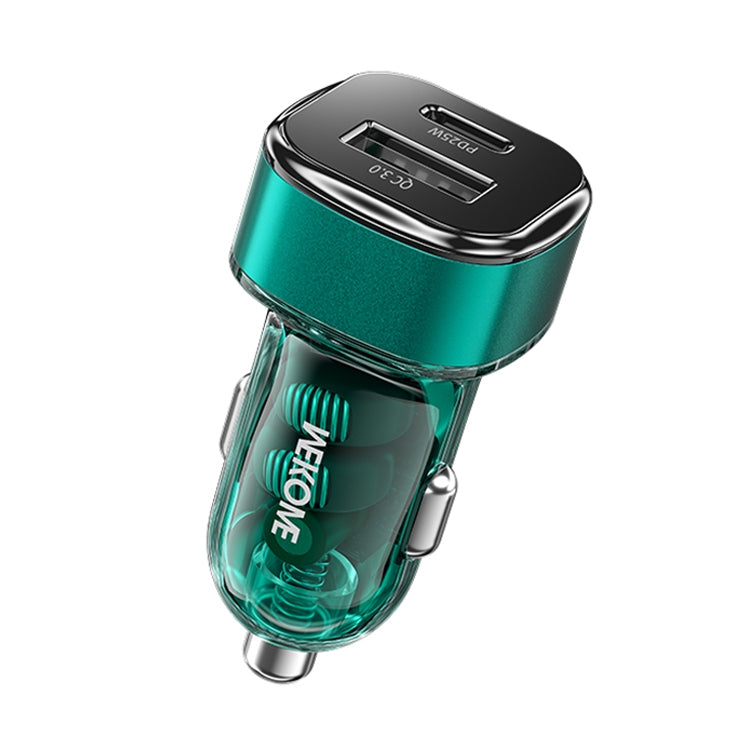 WK WP-C45 Vanguard Series Mecha Transparent USB+Type-C Fast Car Charger, WP-C45 (Orange), WP-C45 (Green), WP-C45 (Grey)
