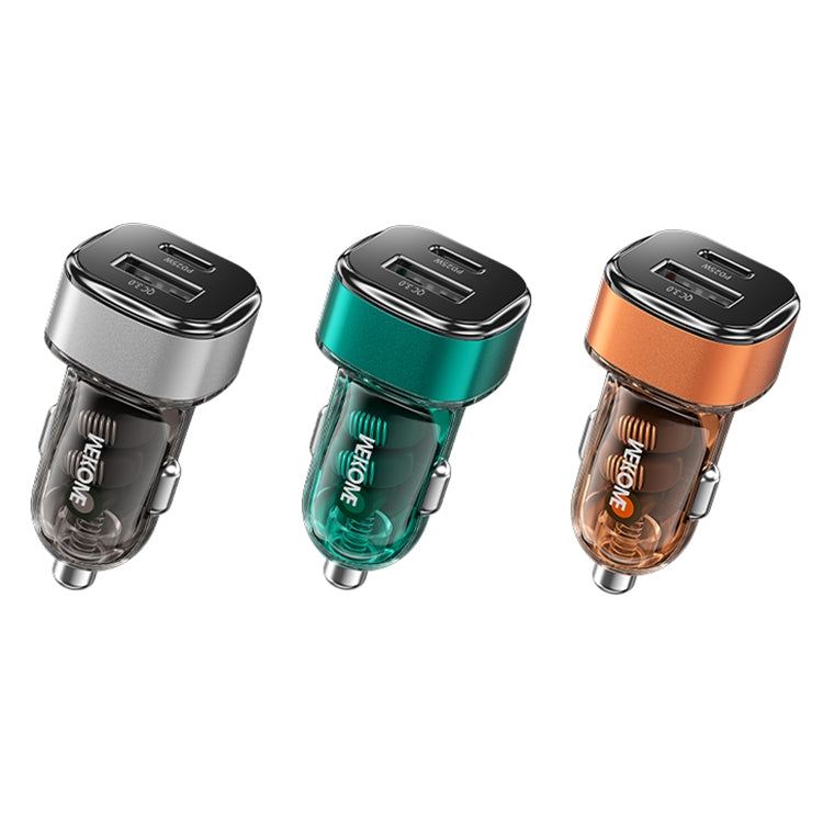 WK WP-C45 Vanguard Series Mecha Transparent USB+Type-C Fast Car Charger, WP-C45 (Orange), WP-C45 (Green), WP-C45 (Grey)