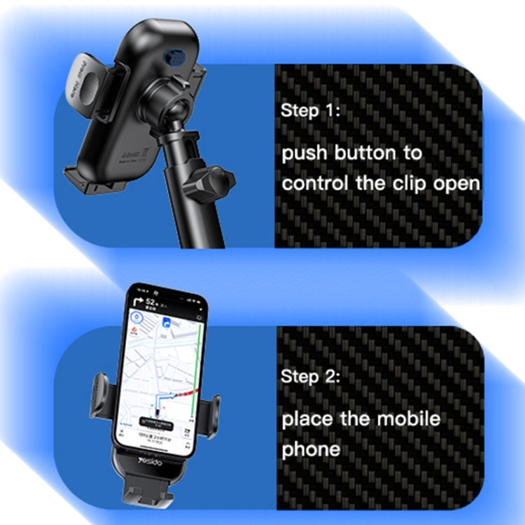 Yesido C197 15W 2 in 1 Suction Cup Type Wireless Charging Car Holder Set, C197