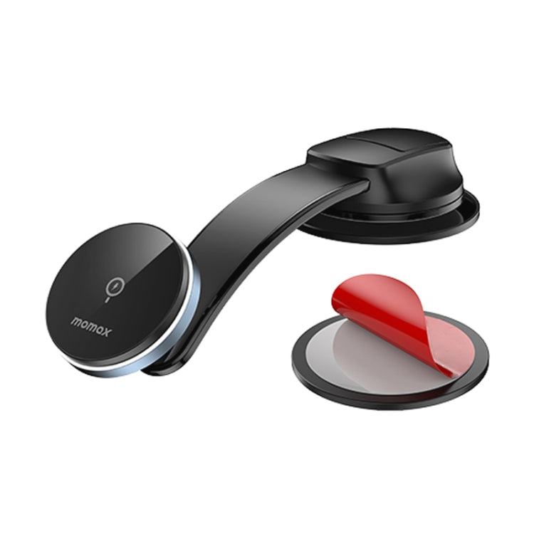 MOMAX CM25B Magnetic Wireless Charger Car Suction Cup Phone Holder, CM25B