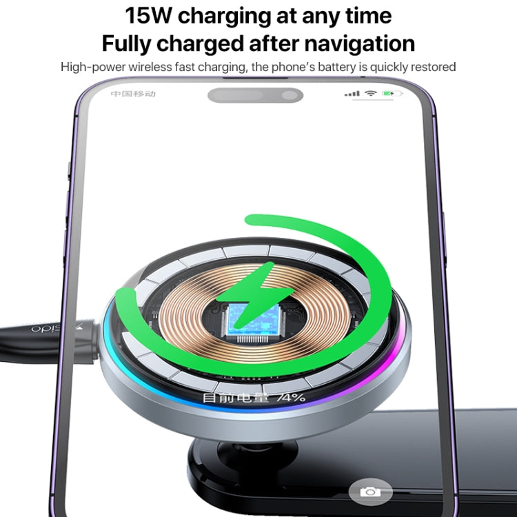 Yesido C292 15W Magnetic Suction Wireless Charging Car Holder, C292