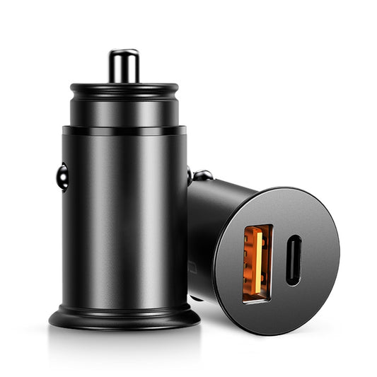 ROCK H15 Dual Port USB + USB-C / Type-C PD30W Car Charger, H15