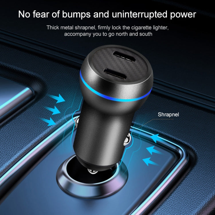 ACC-580 PD 40W Dual Type-C / USB-C Ports Fast Charging Car Charger, ACC-580