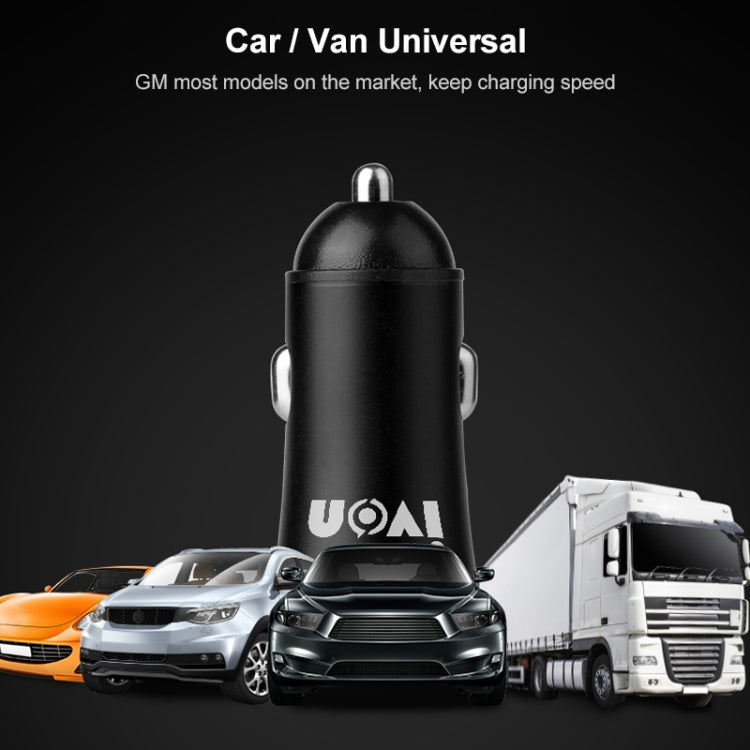 IVON CC26 5V 2.1A Dual USB Port Mini Car Charger, CC26 Grey