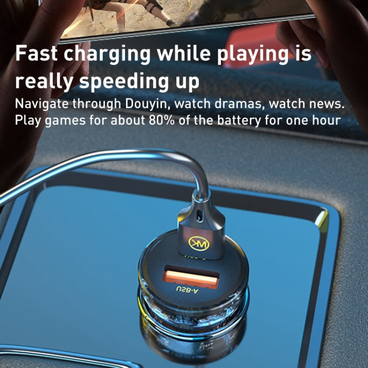 WK WP-C41 Vanguard Series 30W USB + Type-C Car Charger, WP-C41