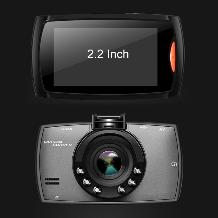 G30 2.2 inch Car 480P Single Recording Driving Recorder DVR Support Parking Monitoring / Loop Recording, 2.2 inch