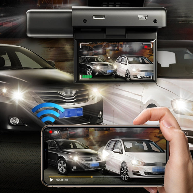 V9 HD 3 inch Car Night Vision Driving Recorder Jerry Scheme with 1080P Rear Camera, V9 with 1080P Rear Camera