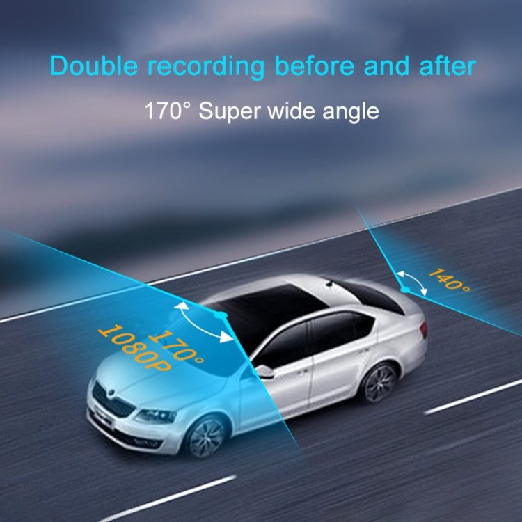 F9 Car Front and Rear Dual Camera HD Infrared Night Vision Car Driving Recorder, Car Front and Rear