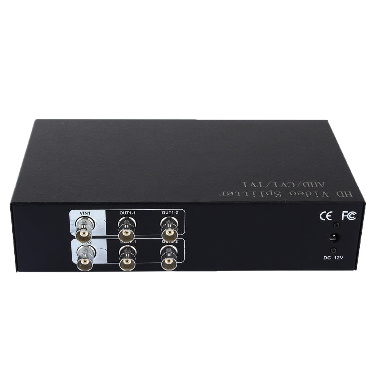 Coaxial AHD / CVI / TVI 2 into 4 Video Signal Splitter, 2 into 4