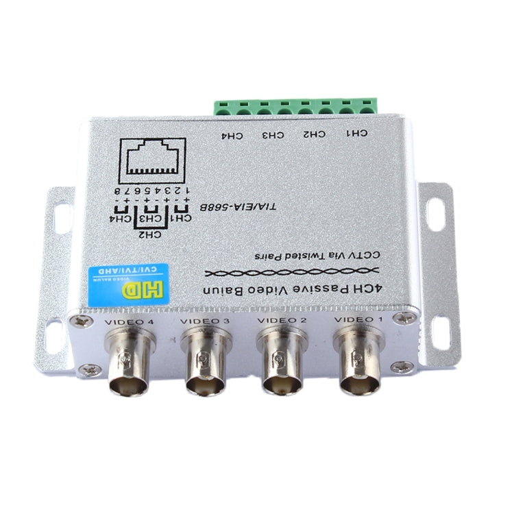 HD204A HD-CVI/TVI/AHD CCTV 4CH Passive Video Balun, HD204A