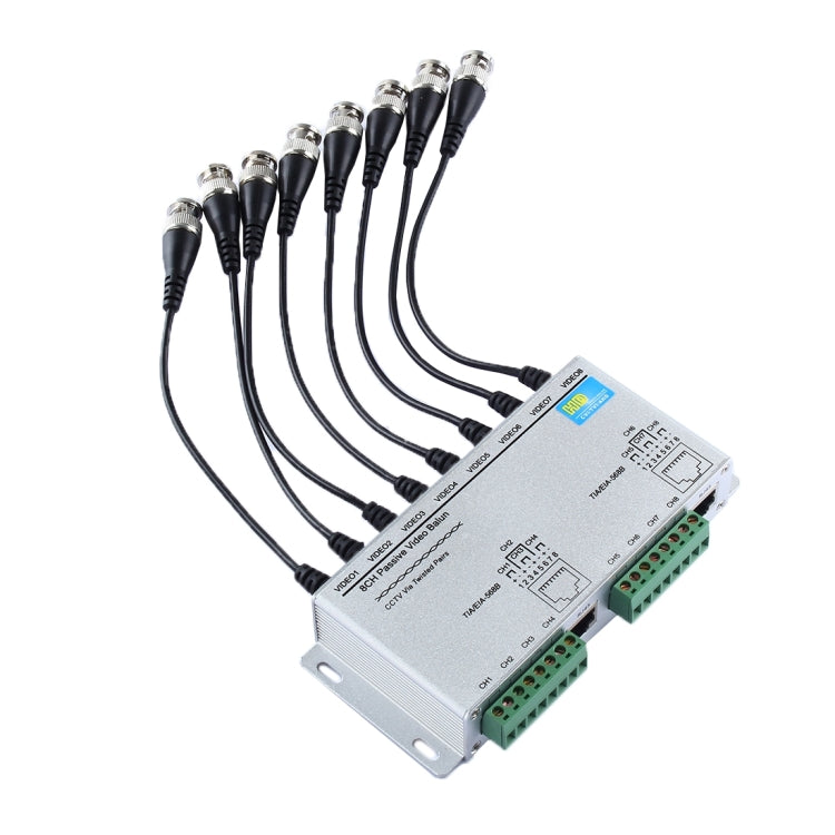 HD208 HD-CVI/TVI/AHD CCTV 8CH Passive Video Balun, HD208F