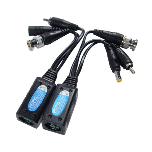 2 PCS Anpwoo 500PVA Spliceable 3 in 1 Power + Video + Audio Balun HD-CVI/AHD/TVI Passive Twisted Transceiver, 500PVA