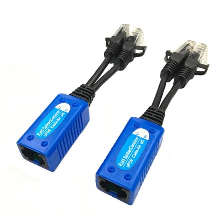 2 PCS Anpwoo UPOE01 Spliceable 2 in 1 POE (Power + Ethernet) Passive Twisted Transceiver, UPOE01