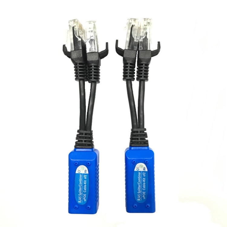 2 PCS Anpwoo UPOE01 Spliceable 2 in 1 POE (Power + Ethernet) Passive Twisted Transceiver, UPOE01