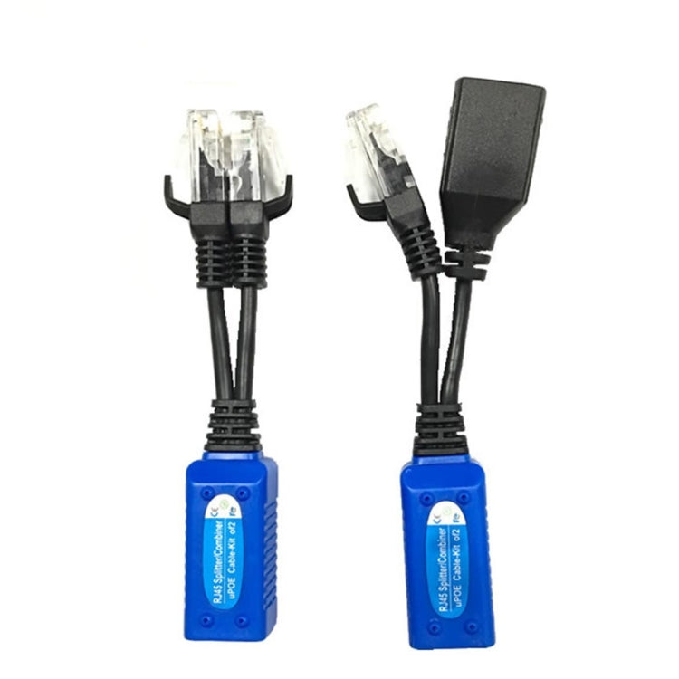 2 PCS Anpwoo UPOE02 Spliceable 2 in 1 POE (Power + Ethernet) Passive Twisted Transceiver, UPOE02