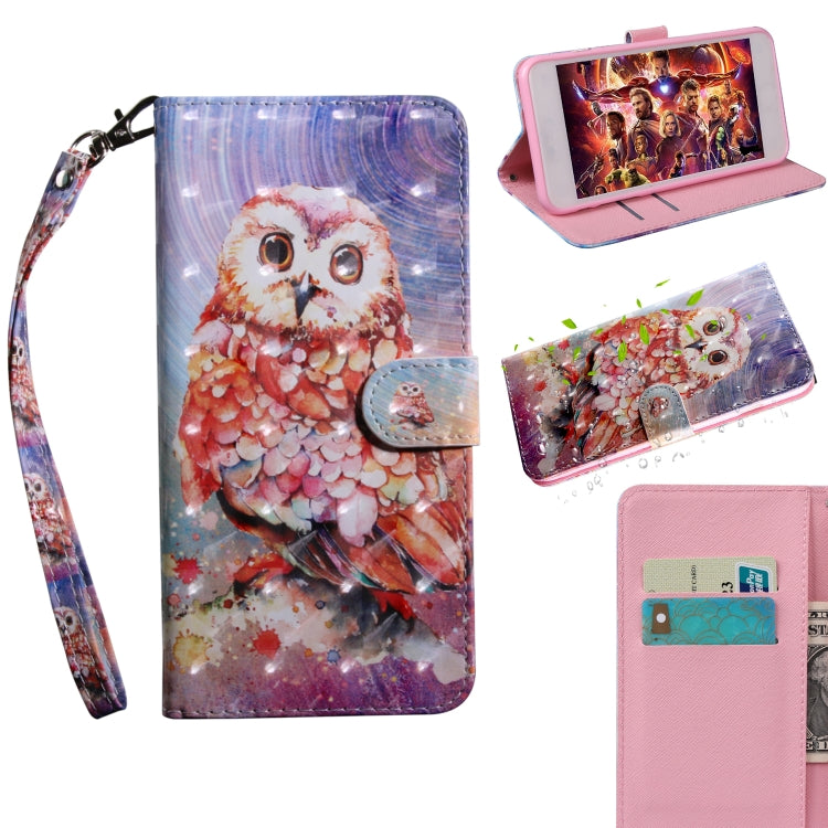 3D Painting Pattern Coloured Drawing Horizontal Flip TPU + PU Leather Case with Holder & Card Slots & Wallet, For LG Stylo 5, For LG K40, For LG V50 ThinQ