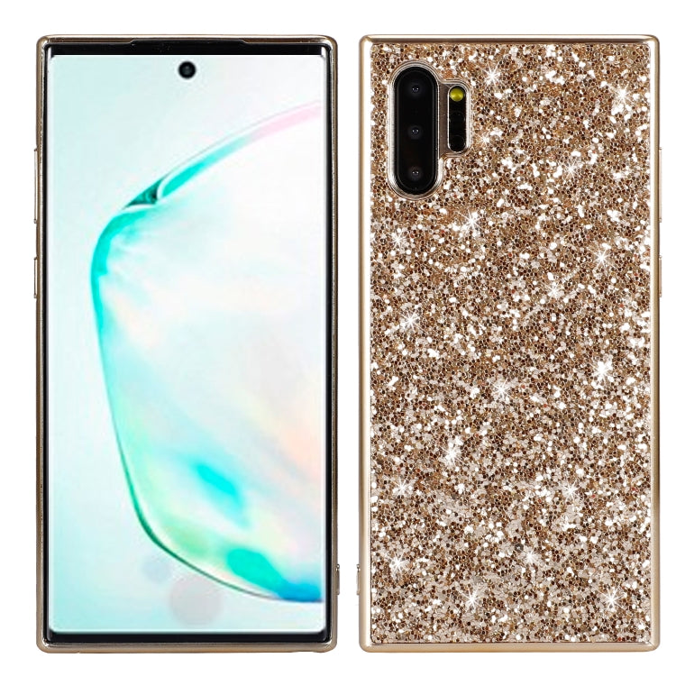 Plating Glittery Powder Shockproof TPU Case, For Galaxy Note 10+