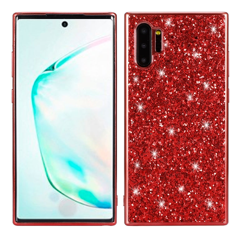 Plating Glittery Powder Shockproof TPU Case, For Galaxy Note 10+