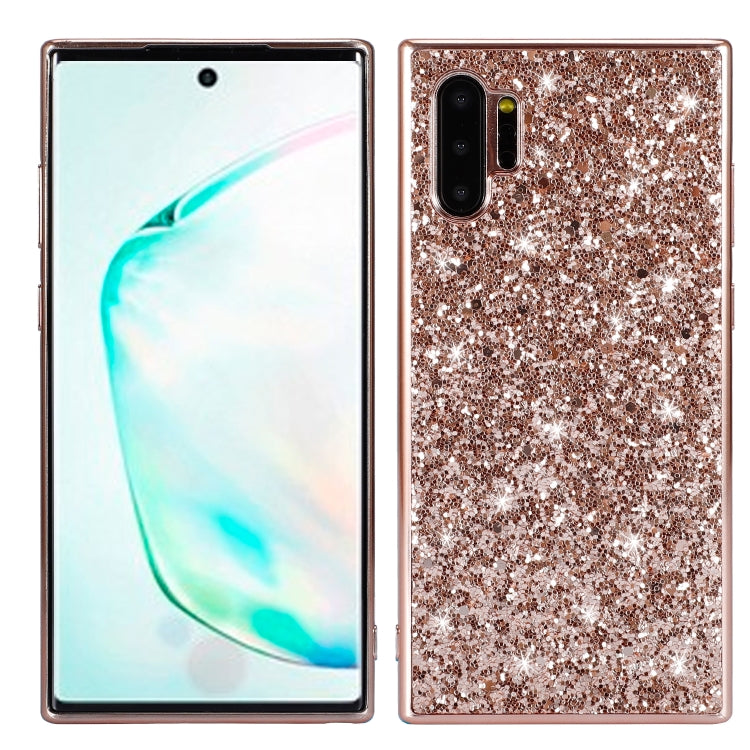 Plating Glittery Powder Shockproof TPU Case, For Galaxy Note 10+