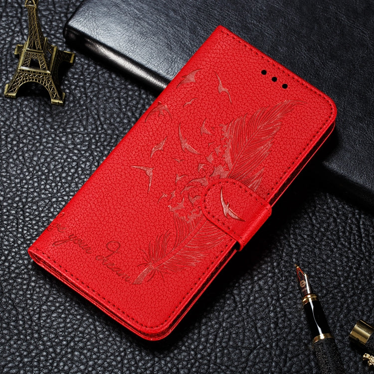 Feather Pattern Litchi Texture Horizontal Flip Leather Case with Wallet & Holder & Card Slots, For LG K50, For LG Stylo 4, For LG Stylo 5, For OnePlus 7 Pro