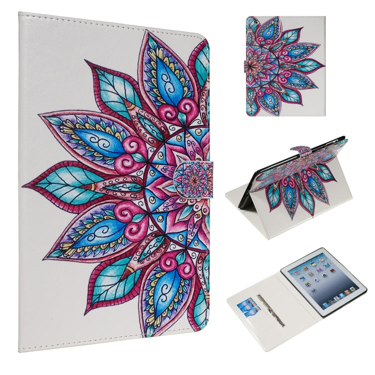 Colored Drawing Pattern Horizontal Flip PU Leather Case with Holder & Card Slots, For  iPad Air 10.5 (2019) / iPad Pro 10.5 (2017), For iPad 4 / 3 / 2, For iPad Air / Air 2 / iPad Pro 9.7 (2016) / iPad 9.7 (2017) / iPad 9.7 (2018)