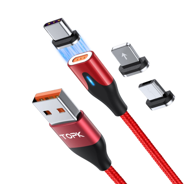 扁形磁吸金属接头 尼龙编织磁吸快充数据线, 1m USB to Micro USB, 1m USB to USB-C / Type-C, 1m USB to 8 Pin, 1m 3 in 1