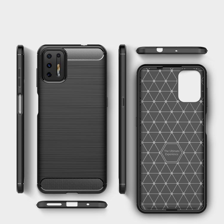 Brushed Texture Carbon Fiber TPU Case, For Motorola Moto G9 Plus, For Motorola One Fusion