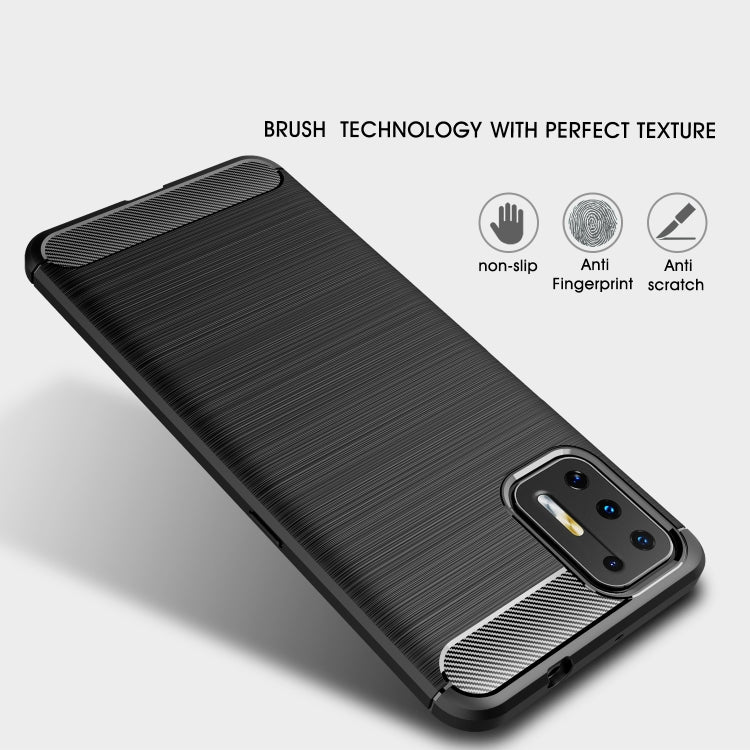 Brushed Texture Carbon Fiber TPU Case, For Motorola Moto G9 Plus, For Motorola One Fusion