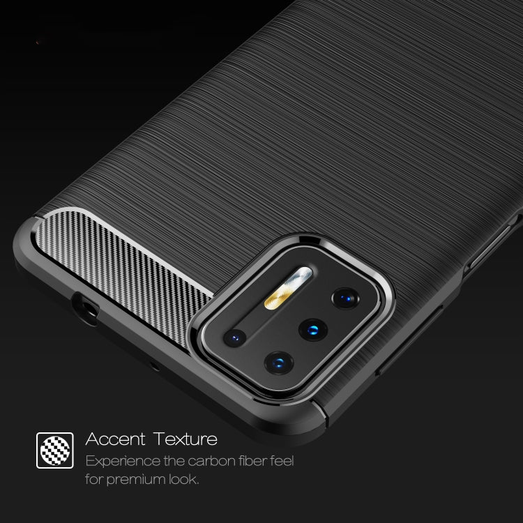 Brushed Texture Carbon Fiber TPU Case, For Motorola Moto G9 Plus, For Motorola One Fusion