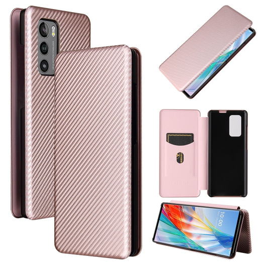 Carbon Fiber Texture Magnetic Horizontal Flip TPU + PC + PU Leather Case with Card Slot, For LG Wing 5G, For LG Wing 5G with Buckle, For OPPO A72 5G, For OPPO A15, For Motorola Moto  G9 Power