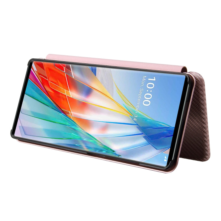 Carbon Fiber Texture Magnetic Horizontal Flip TPU + PC + PU Leather Case with Card Slot, For LG Wing 5G, For LG Wing 5G with Buckle, For OPPO A72 5G, For OPPO A15