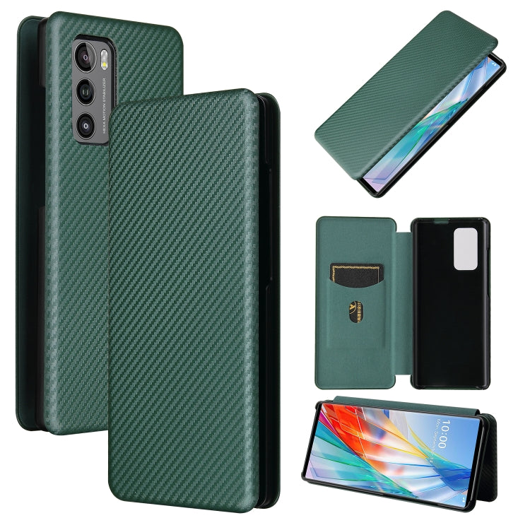 Carbon Fiber Texture Magnetic Horizontal Flip TPU + PC + PU Leather Case with Card Slot, For LG Wing 5G, For LG Wing 5G with Buckle, For OPPO A72 5G, For OPPO A15