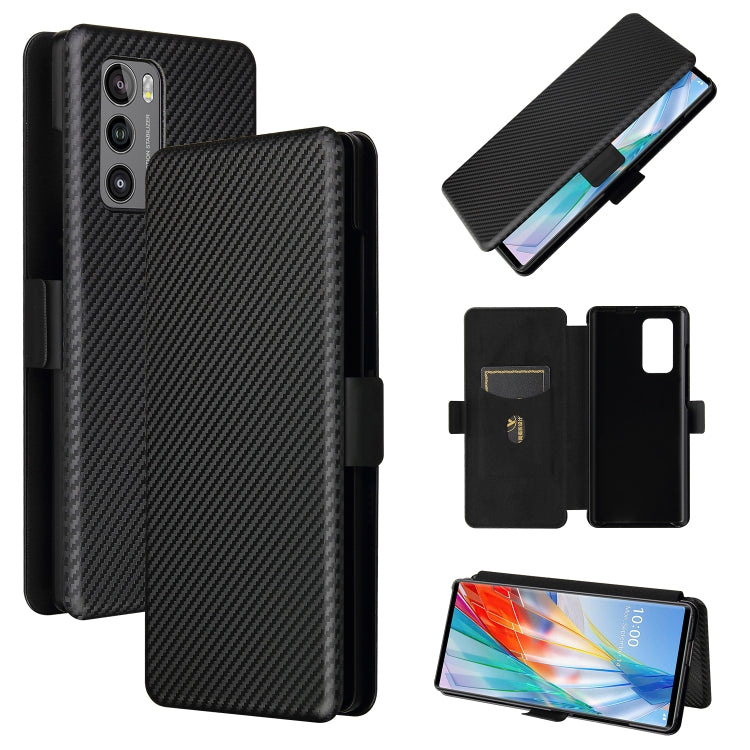 Carbon Fiber Texture Magnetic Horizontal Flip TPU + PC + PU Leather Case with Card Slot, For LG Wing 5G, For LG Wing 5G with Buckle, For OPPO A72 5G, For OPPO A15