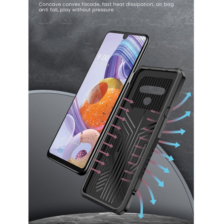 Vanguard Warrior All Inclusive Double-color Shockproof TPU + PC Protective Case with Holder, For LG K31, For LG K41S, For LG K61, For LG Stylo 6, For OPPO A5s