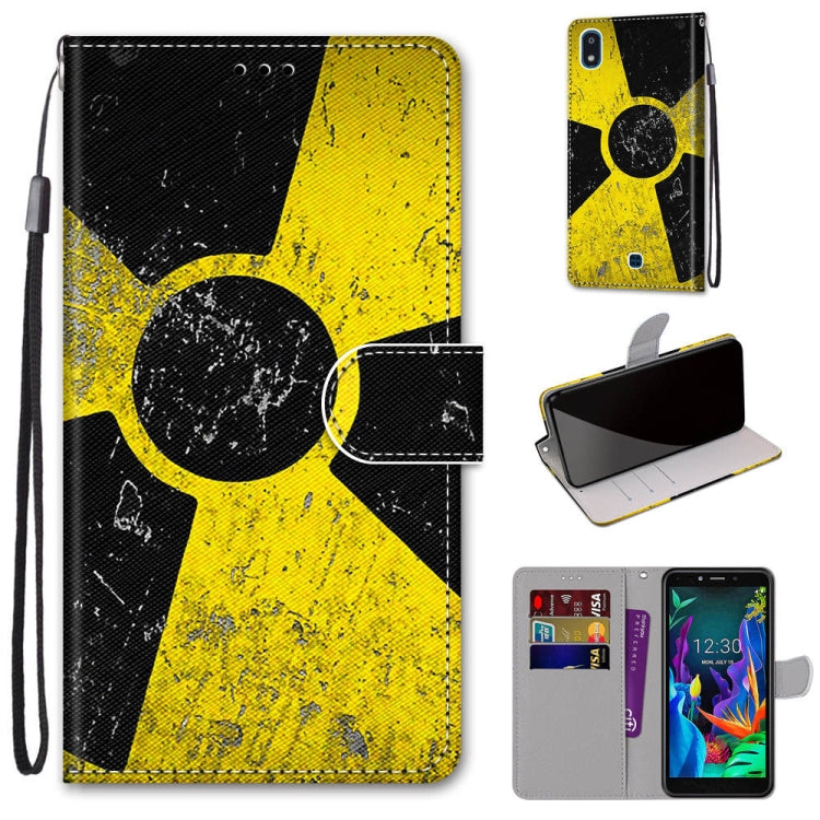 Coloured Drawing Cross Texture Horizontal Flip PU Leather Case with Holder & Card Slots & Wallet & Lanyard, For LG K20 (2019)