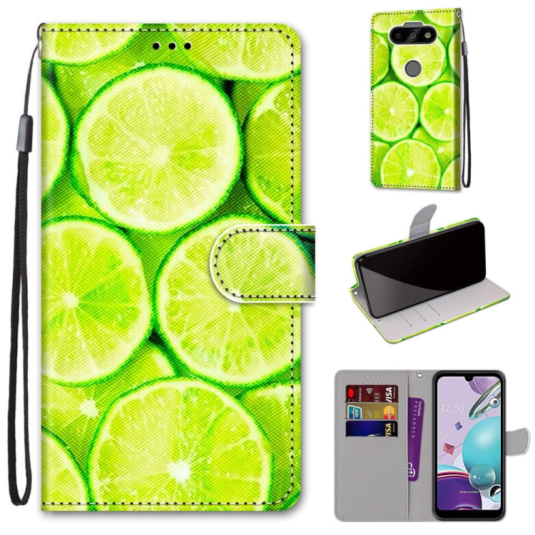 Coloured Drawing Cross Texture Horizontal Flip PU Leather Case with Holder & Card Slots & Wallet & Lanyard, For LG Aristo 5 / K31