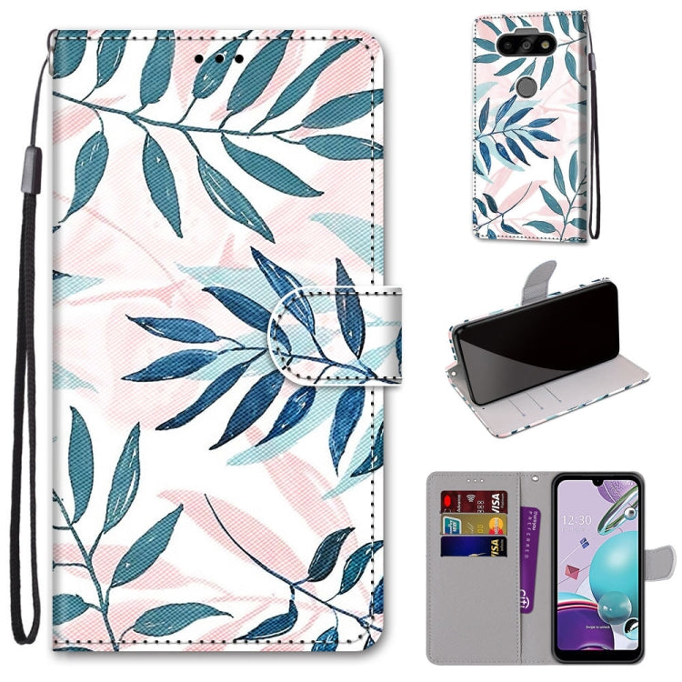 Coloured Drawing Cross Texture Horizontal Flip PU Leather Case with Holder & Card Slots & Wallet & Lanyard, For LG Aristo 5 / K31