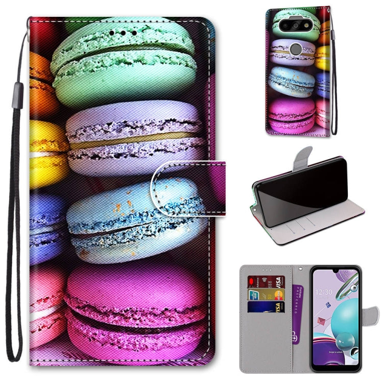 Coloured Drawing Cross Texture Horizontal Flip PU Leather Case with Holder & Card Slots & Wallet & Lanyard, For LG Aristo 5 / K31