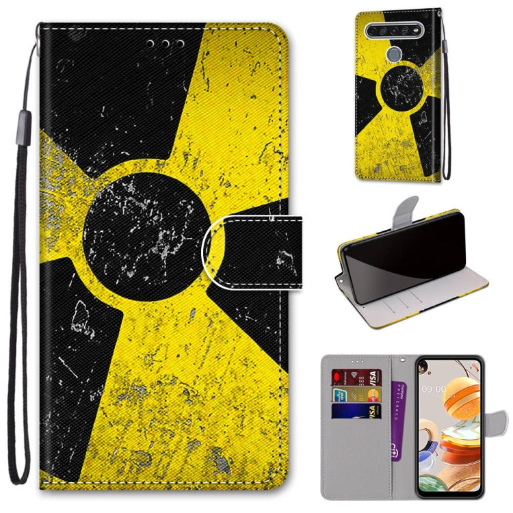 Coloured Drawing Cross Texture Horizontal Flip PU Leather Case with Holder & Card Slots & Wallet & Lanyard, For LG K61