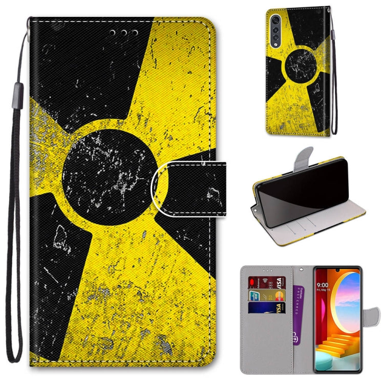 Coloured Drawing Cross Texture Horizontal Flip PU Leather Case with Holder & Card Slots & Wallet & Lanyard, For LG Velvet