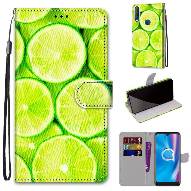 Coloured Drawing Cross Texture Horizontal Flip PU Leather Case with Holder & Card Slots & Wallet & Lanyard, For Alcatel 1S (2020) / 3L (2020)