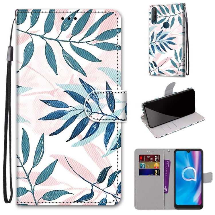 Coloured Drawing Cross Texture Horizontal Flip PU Leather Case with Holder & Card Slots & Wallet & Lanyard, For Alcatel 1S (2020) / 3L (2020)