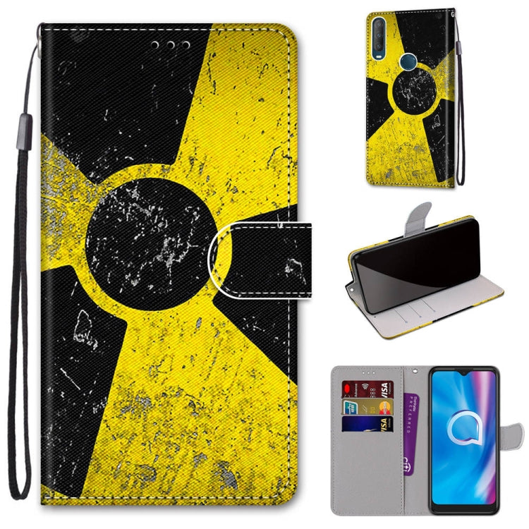 Coloured Drawing Cross Texture Horizontal Flip PU Leather Case with Holder & Card Slots & Wallet & Lanyard, For Alcatel 1S (2020) / 3L (2020)