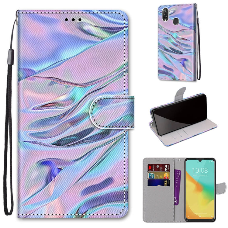 Coloured Drawing Cross Texture Horizontal Flip PU Leather Case with Holder & Card Slots & Wallet & Lanyard, For ZTE Blade V10 Vita